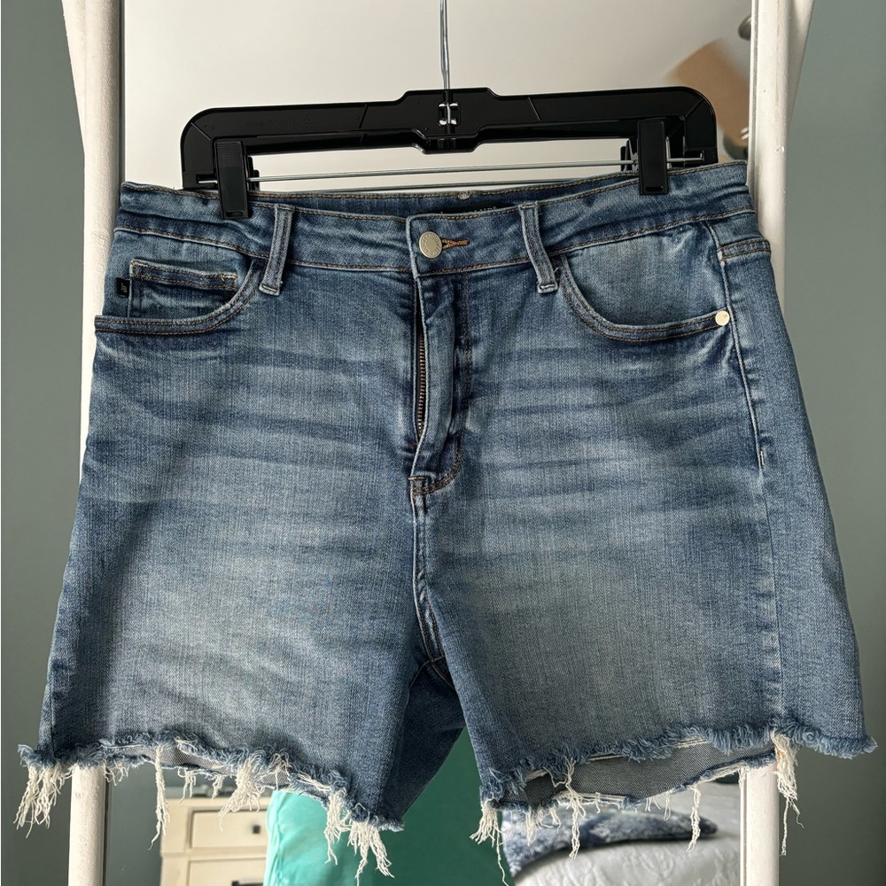 Judy Blue XL Jean shorts with insane stretch and distressed hem